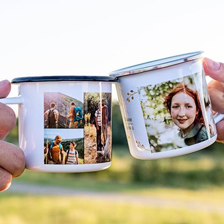 Bild von   emaille tasse personalisiert mjpg | fotogeschenkideende 🎀 Geschenke mit eigenem Foto Motiv o Text