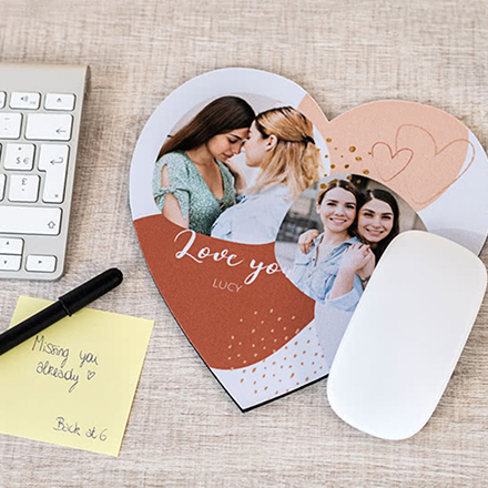 Bild von   mousepad in herzform mit eigenjpg | fotogeschenkideende 🎀 Geschenke mit eigenem Foto Motiv o Text
