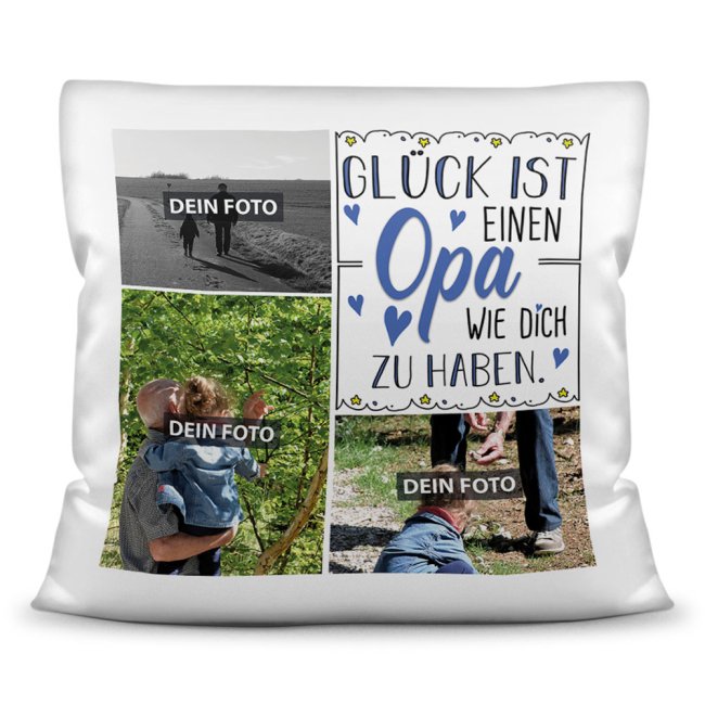 Bild von   kissen fuer opa fotocollagejpg | fotogeschenkideende 🎀 Geschenke mit eigenem Foto Motiv o Text