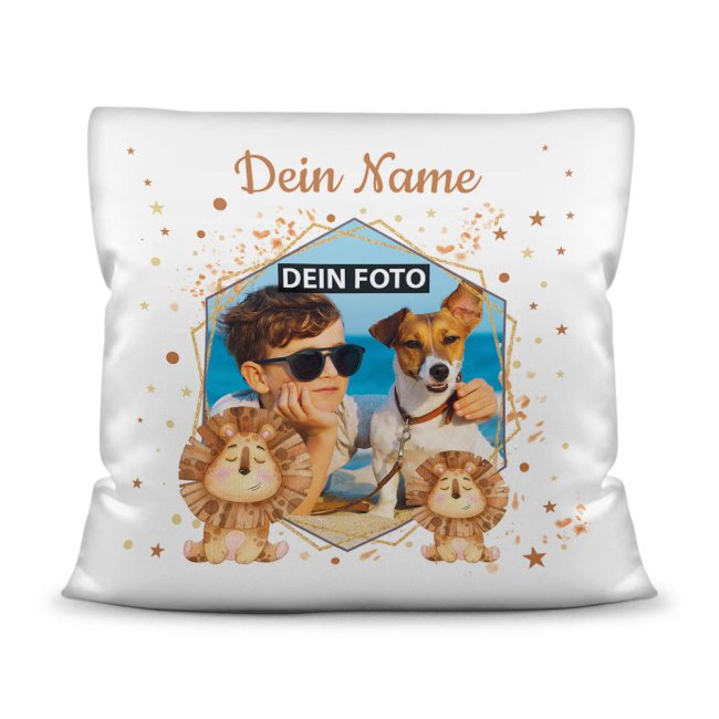 Bild von   fotokissen loewe personalisierjpg | fotogeschenkideende 🎀 Geschenke mit eigenem Foto Motiv o Text