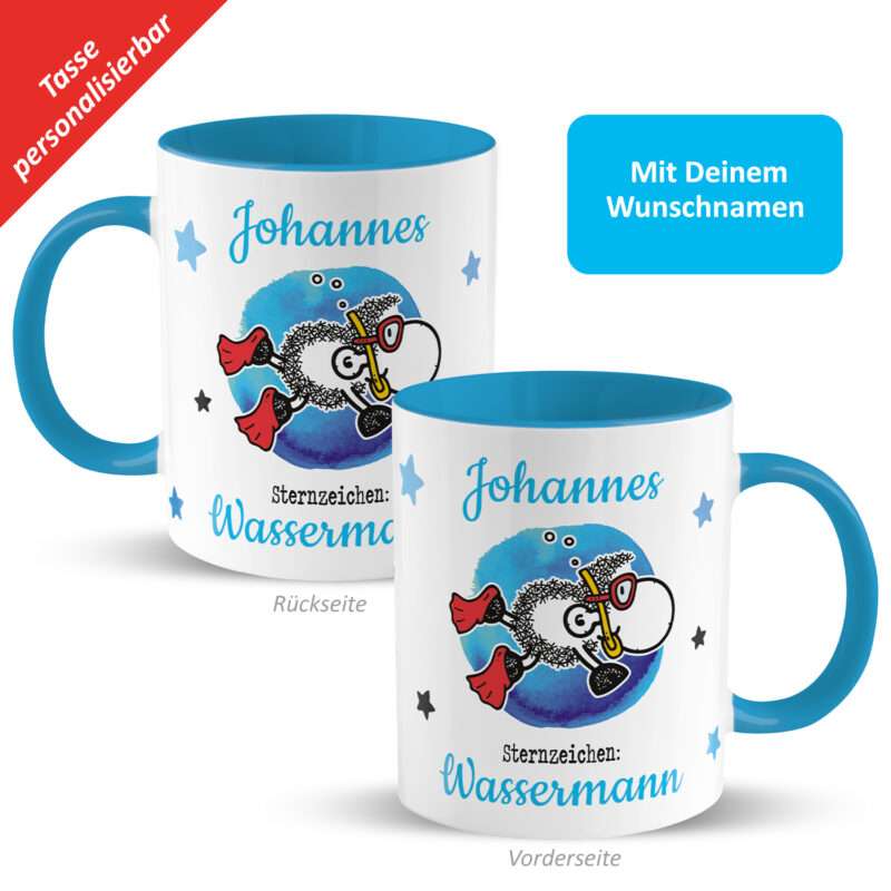 Bild von   tasse mit sternzeichen wassejpg | fotogeschenkideende 🎀 Geschenke mit eigenem Foto Motiv o Text