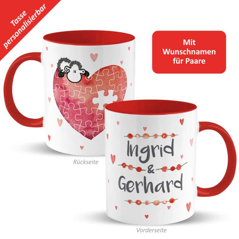 Bild von   tasse fuer paare puzzle mijpg | fotogeschenkideende 🎀 Geschenke mit eigenem Foto Motiv o Text