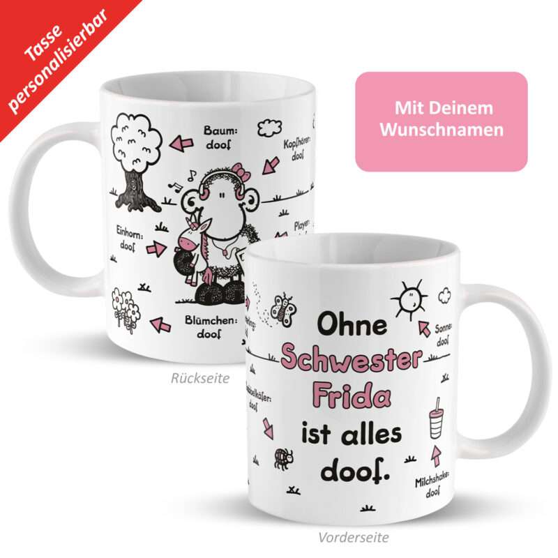 Bild von   tasse ohne schwester istjpg | fotogeschenkideende 🎀 Geschenke mit eigenem Foto Motiv o Text