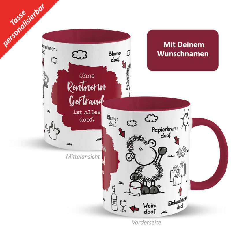 Bild von   tasse ohne rentnerin istjpg | fotogeschenkideende 🎀 Geschenke mit eigenem Foto Motiv o Text