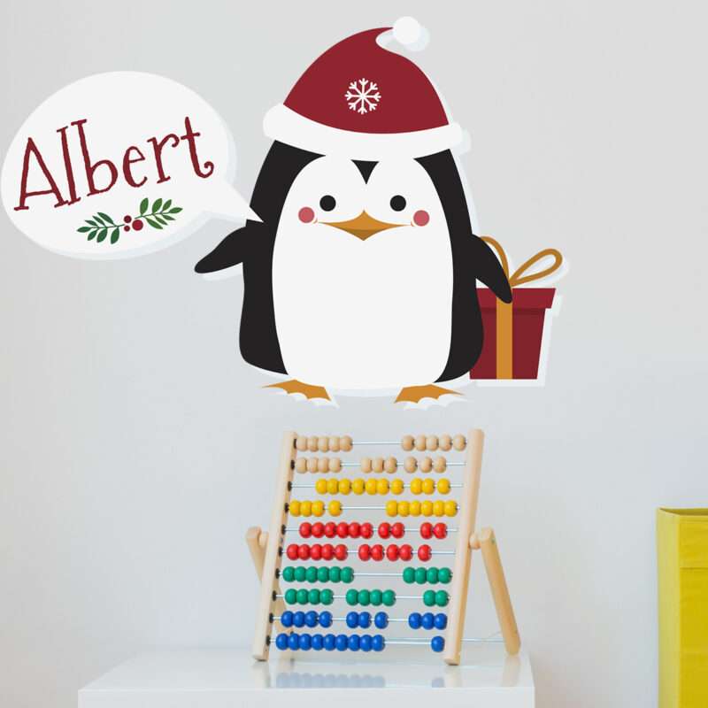 Wandtattoo personalisierbarer Pinguin