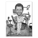 Bild von   karikatur vom foto zahnarztjpg | fotogeschenkideende 🎀 Geschenke mit eigenem Foto Motiv o Text