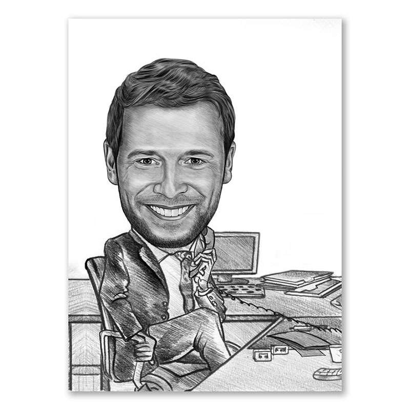 Bild von   karikatur vom foto manager bjpg | fotogeschenkideende 🎀 Geschenke mit eigenem Foto Motiv o Text