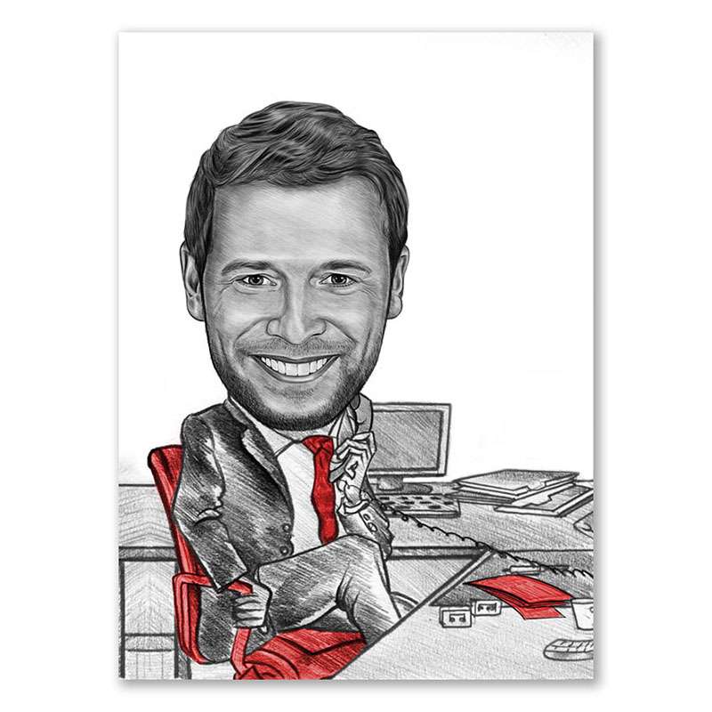 Bild von   karikatur vom foto manager bjpg | fotogeschenkideende 🎀 Geschenke mit eigenem Foto Motiv o Text