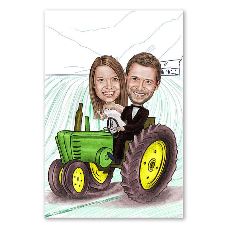Bild von   karikatur vom foto hochzeitjpg | fotogeschenkideende 🎀 Geschenke mit eigenem Foto Motiv o Text