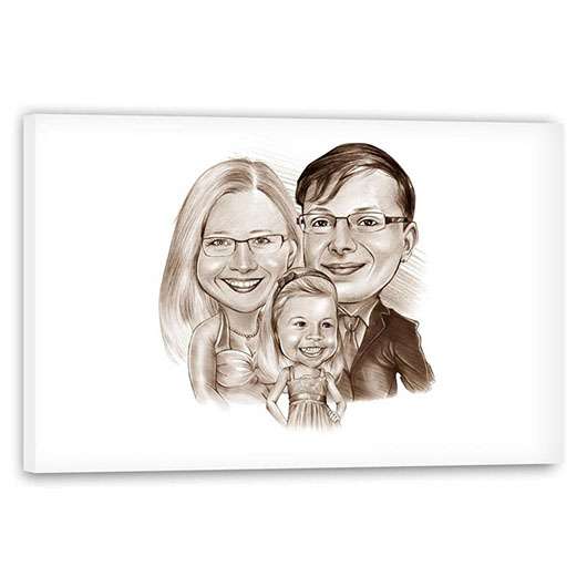 Bild von   karikatur vom foto familie mjpg | fotogeschenkideende 🎀 Geschenke mit eigenem Foto Motiv o Text