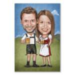 Bild von   karikatur vom foto wiesn paajpg | fotogeschenkideende 🎀 Geschenke mit eigenem Foto Motiv o Text