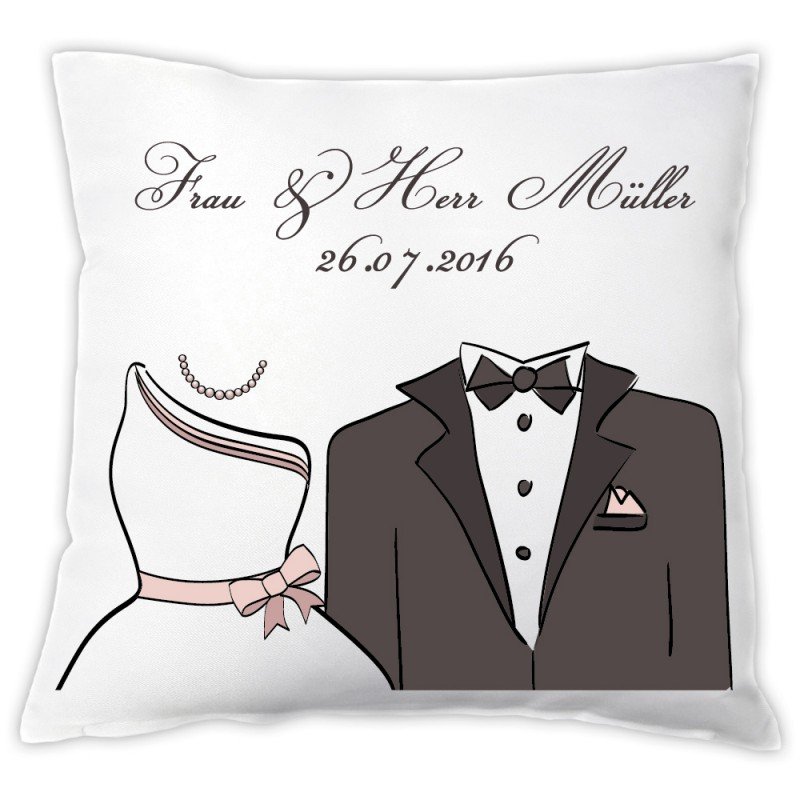 Bild von   kissen braut braeutigam mijpg | fotogeschenkideende 🎀 Geschenke mit eigenem Foto Motiv o Text