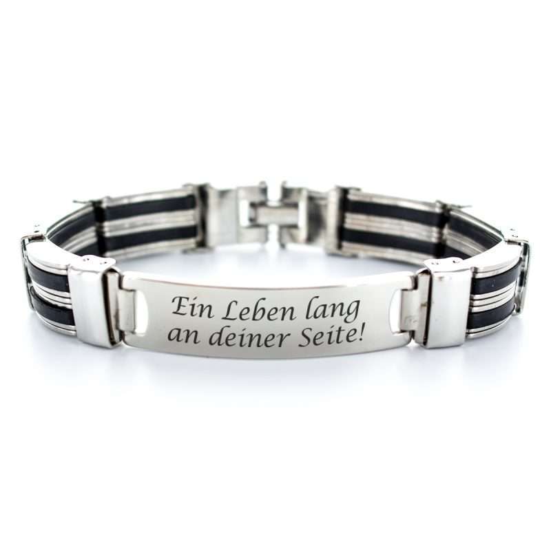 Bild von   edelstahlarmband mit gravurplajpg | fotogeschenkideende 🎀 Geschenke mit eigenem Foto Motiv o Text